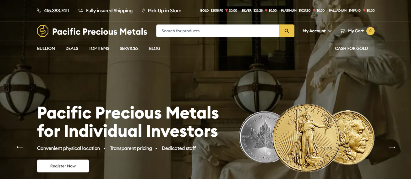 Pacific Precious Metals Website