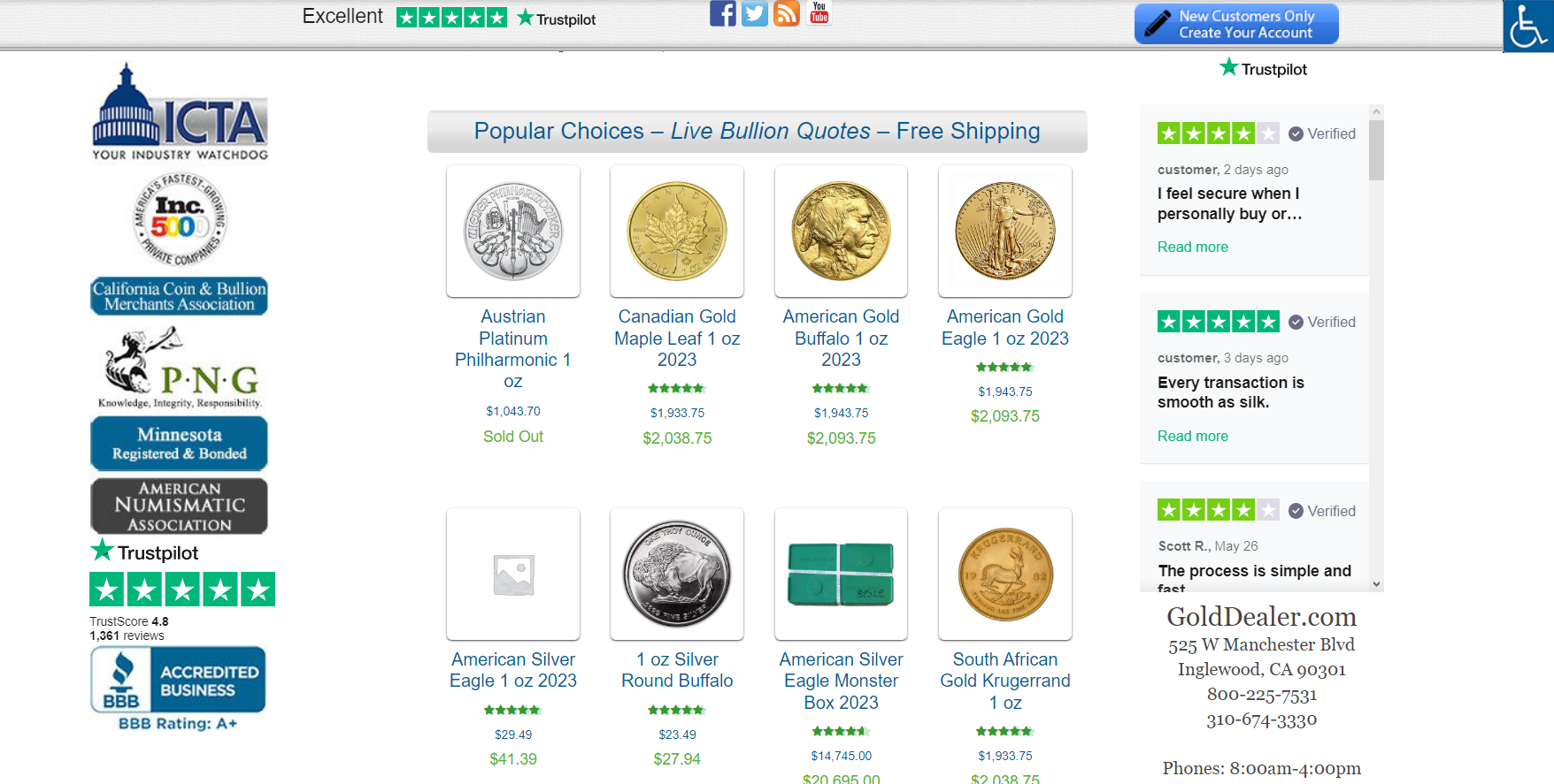 GoldDealer.com Products